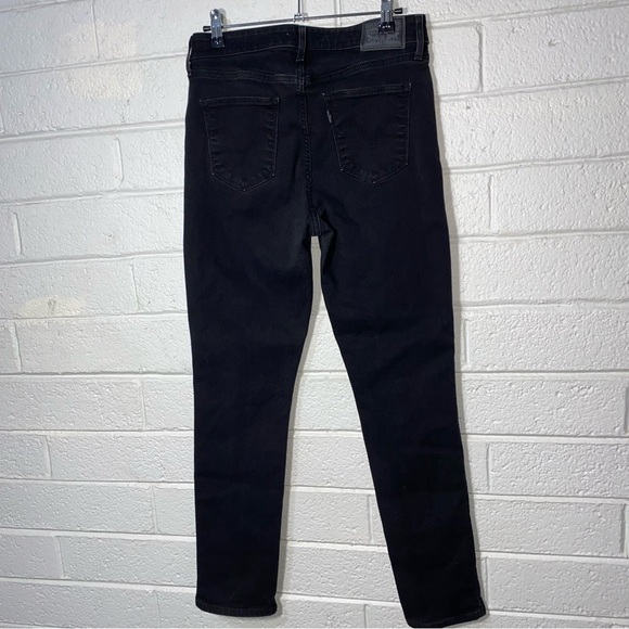 Levi’s Classic Mid Rise Skinny Black Stretchy Jeans Women’s 10 Great Condition - Picture 4 of 9